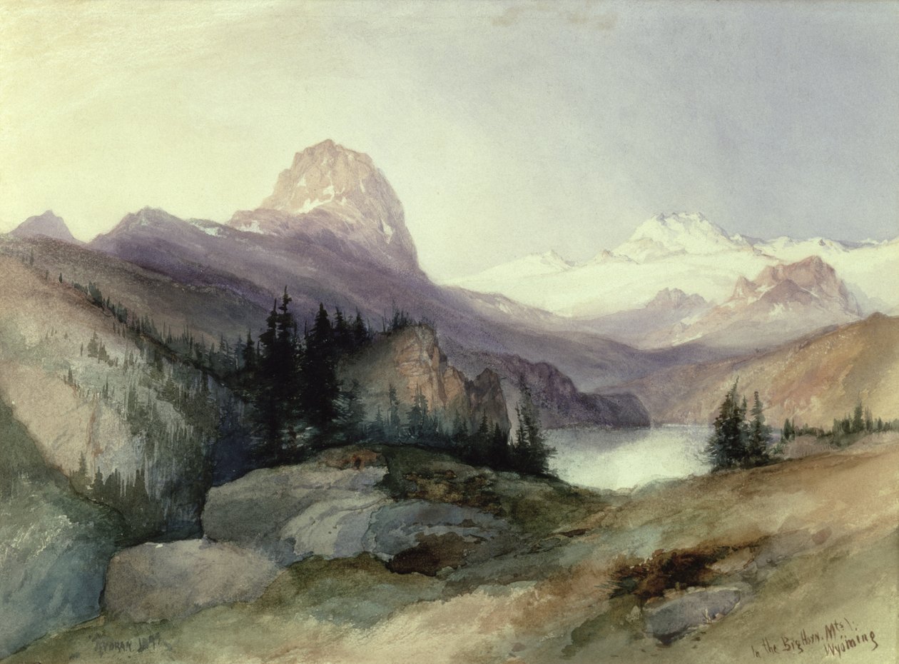 In den Bighorn Mountains, 1889 von Thomas Moran