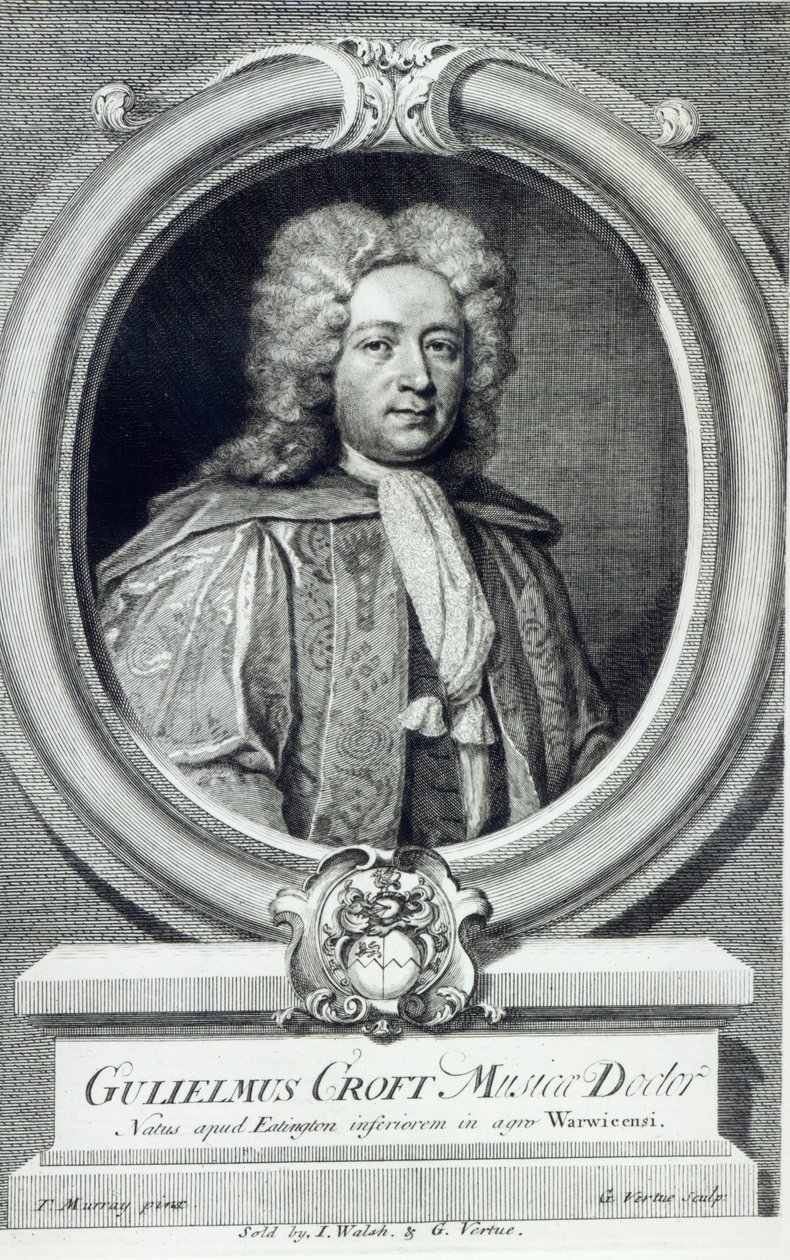 William Croft, graviert von George Vertue von Thomas Murray