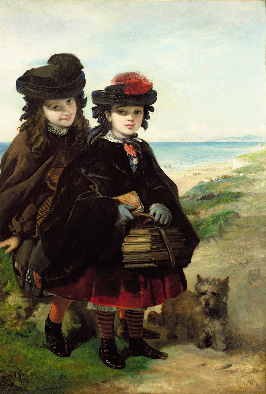 Auf dem Weg zur Schule, 1860 von Thomas Musgrave Joy