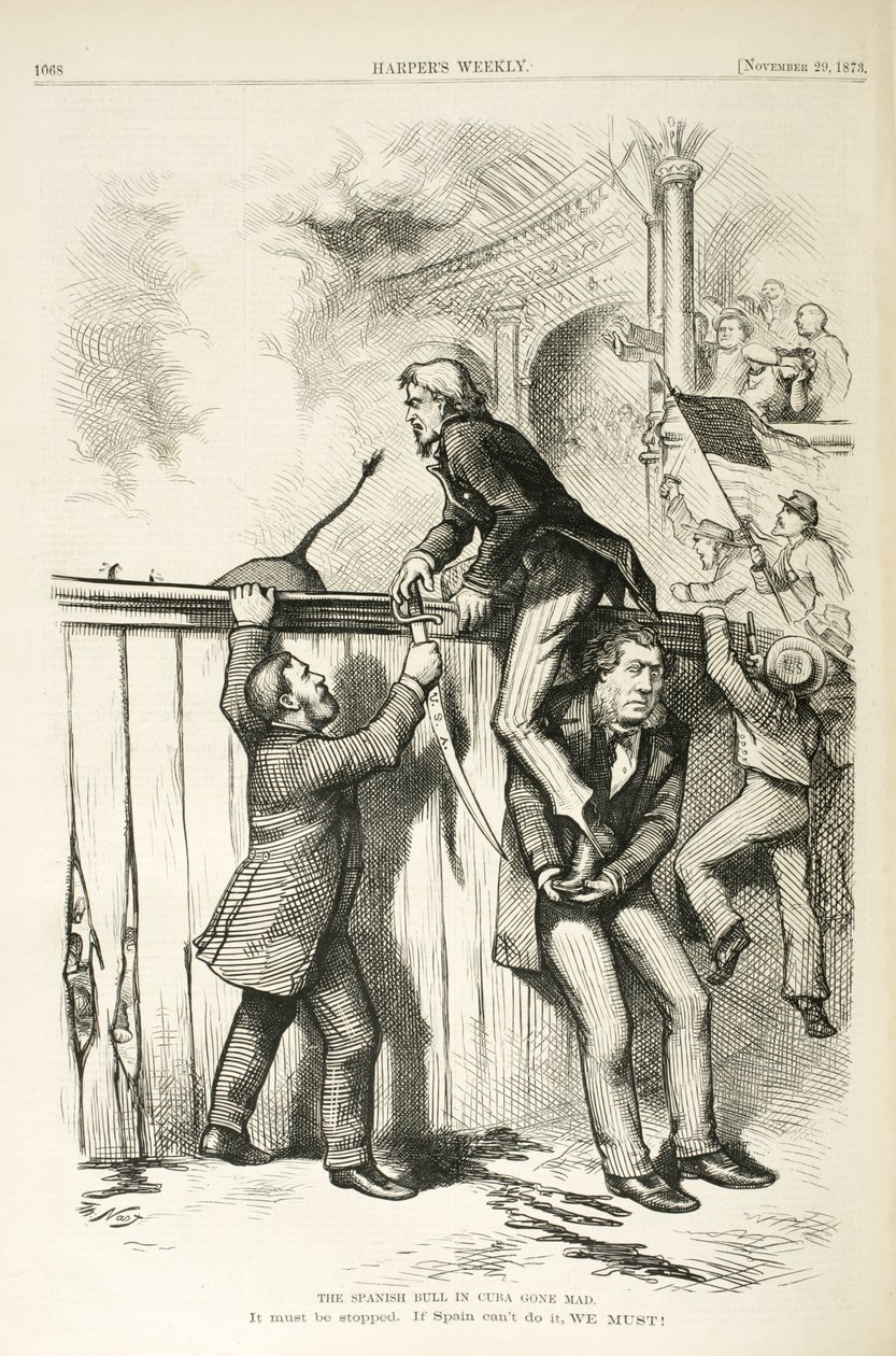 Der spanische Stier in Kuba, 1873 von Thomas Nast