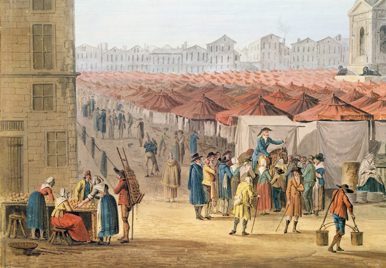 Der Marsch der Unschuldigen, Detail der linken Seite, ca. 1794-1810 von Thomas Naudet
