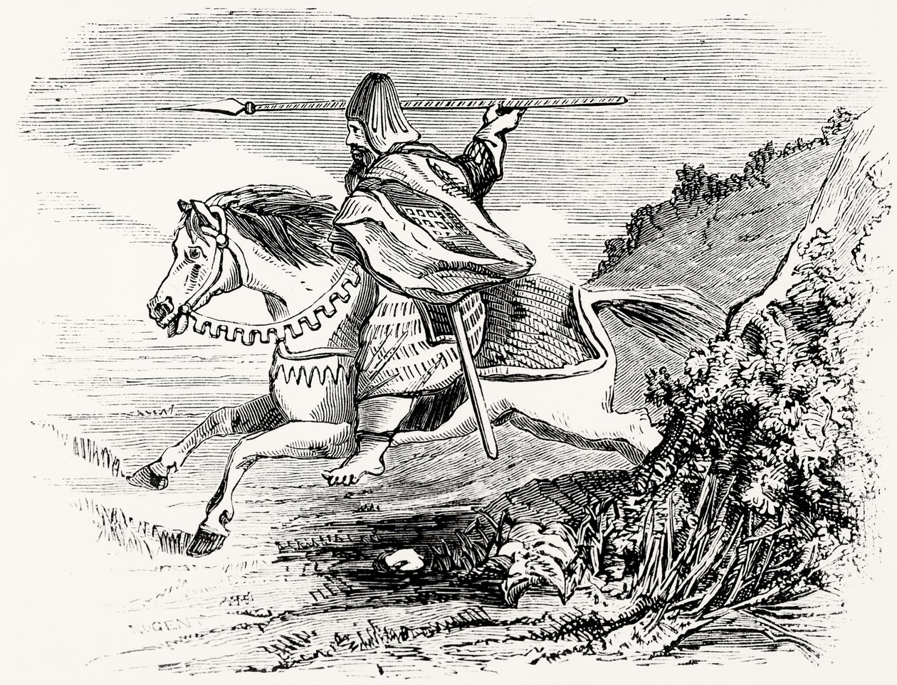 Ein irischer Soldat, aus einem alten Manuskript von Thomas Nugent
