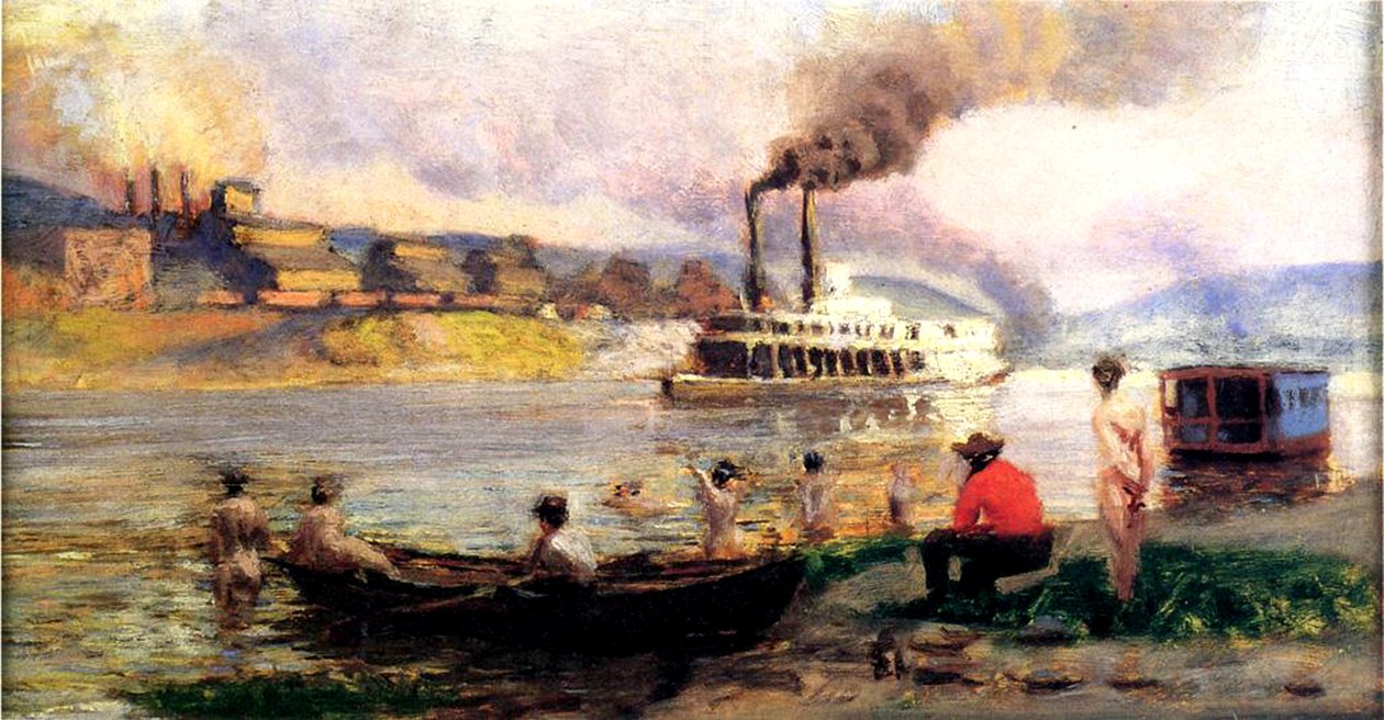 Dampfschiff auf dem Ohio, ca. 1900 von Thomas Pollock Anschutz