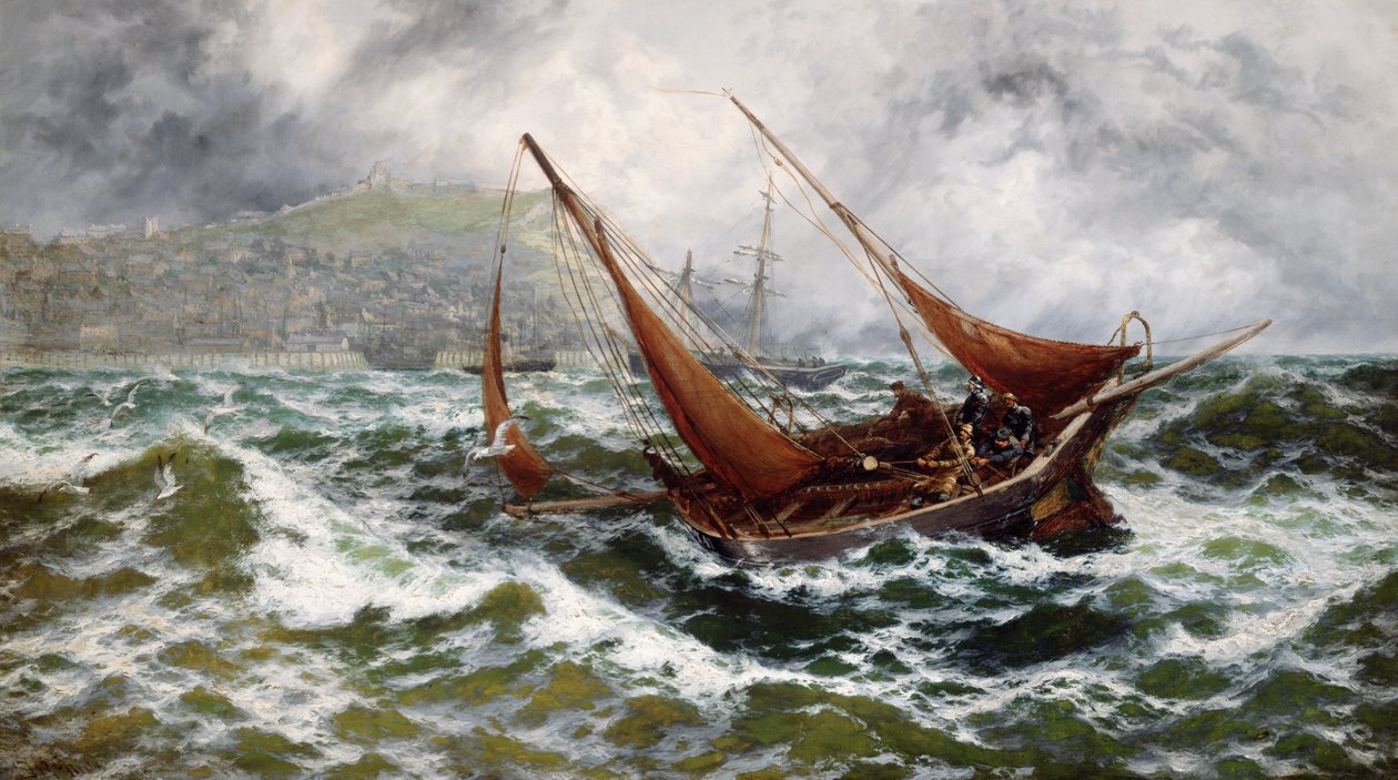 Sturm getrieben vor Scarborough von Thomas Rose Miles