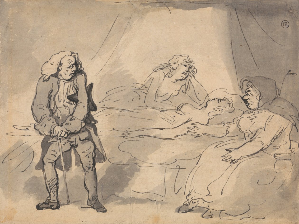 Eine Sterbeszene von Thomas Rowlandson