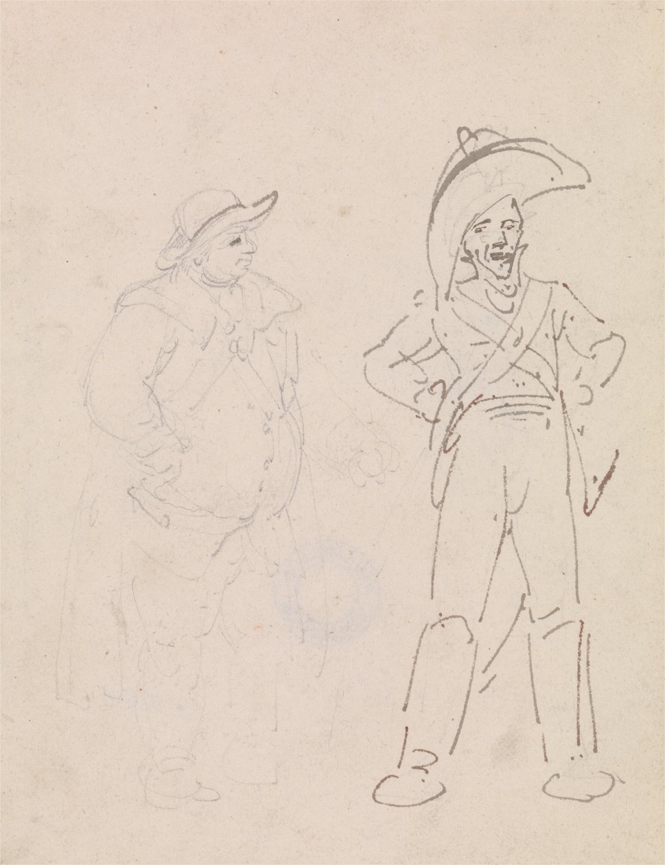 Ein Gendarm und ein anderer Mann von Thomas Rowlandson