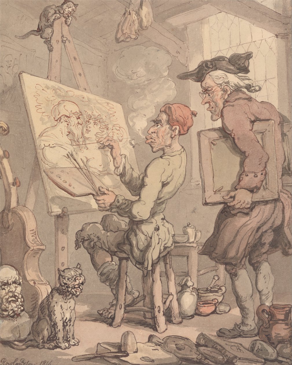 Ein Künstleratelier von Thomas Rowlandson