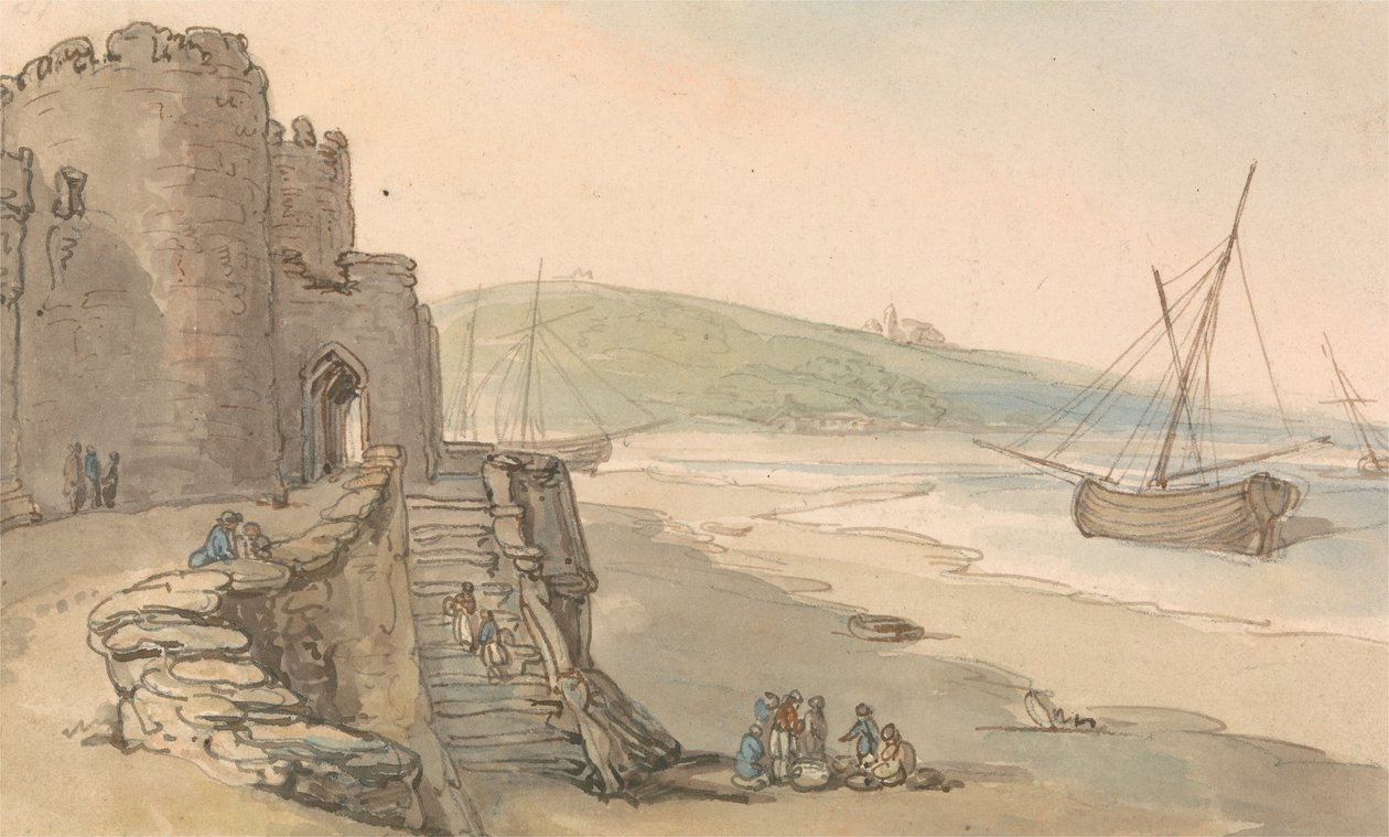 Caernarvon Castle, Eingang zu einem Turm von Thomas Rowlandson