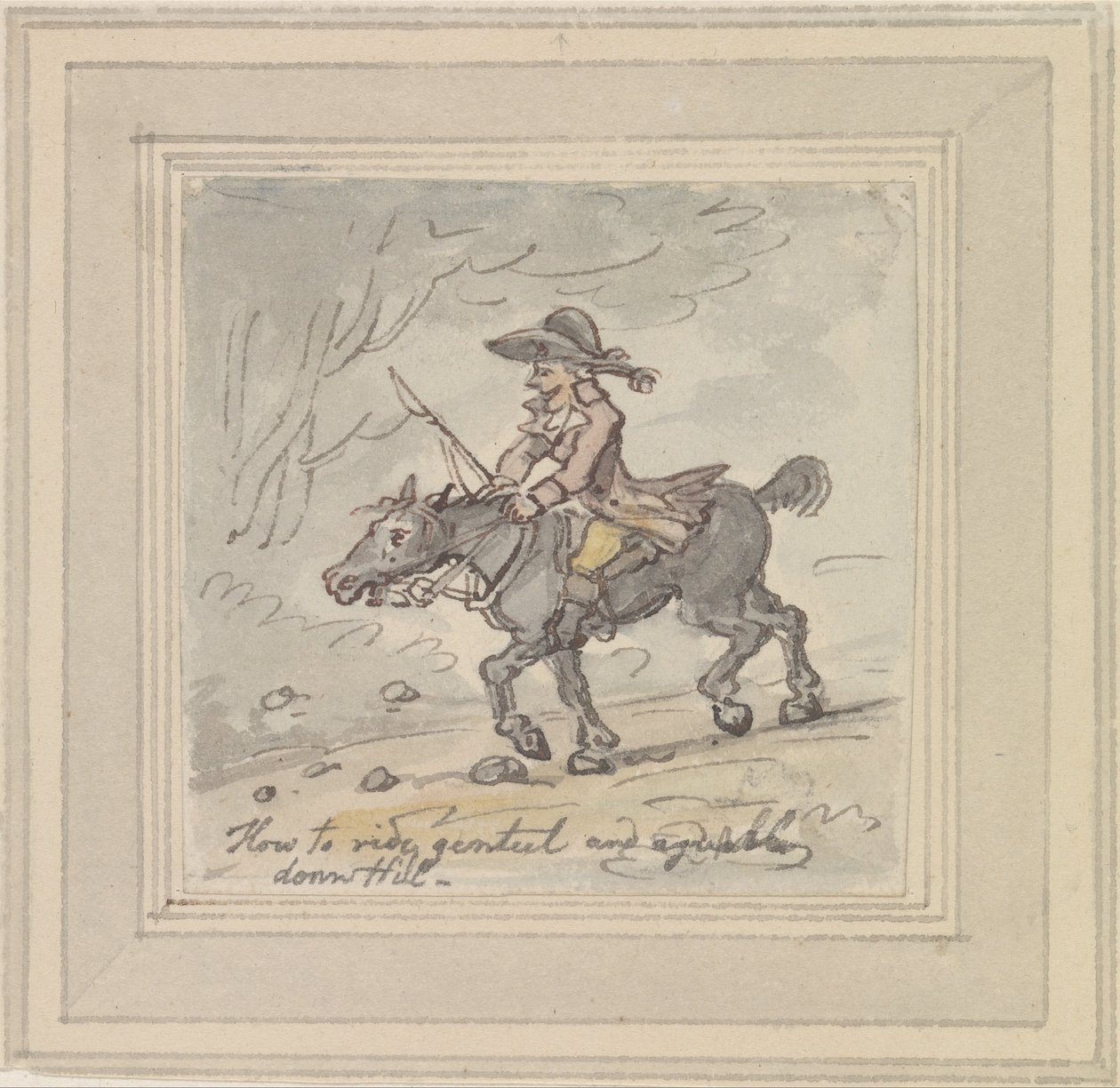 Wie man elegant und angenehm bergab reitet von Thomas Rowlandson
