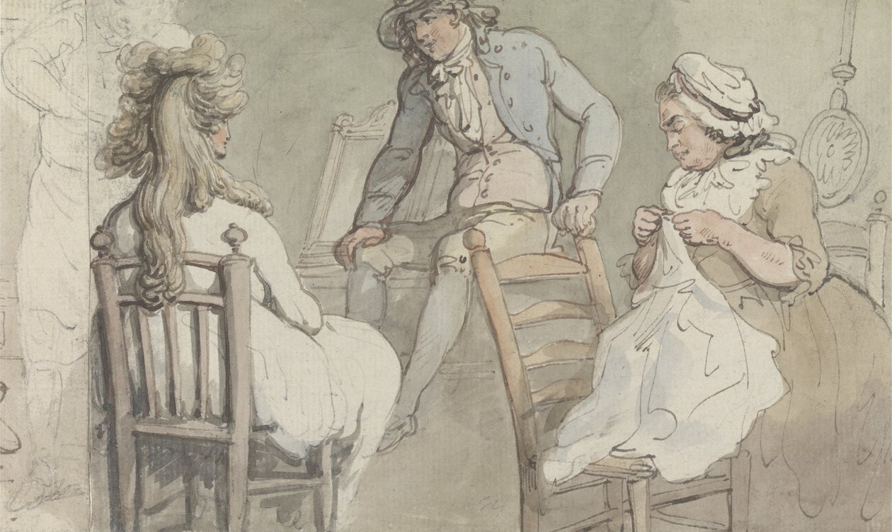 Innenraum eines Ankleidezimmers mit Jack Bannister von Thomas Rowlandson