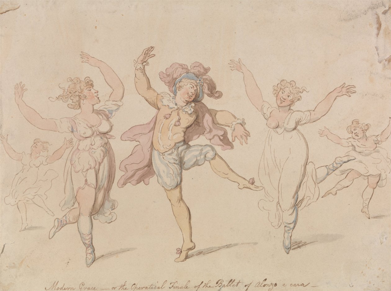 Moderne Anmut...Das Ballett von Alonzo e Cara von Thomas Rowlandson