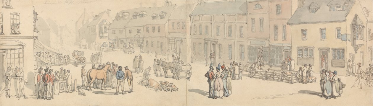 Newport High Street, Isle of Wight von Thomas Rowlandson