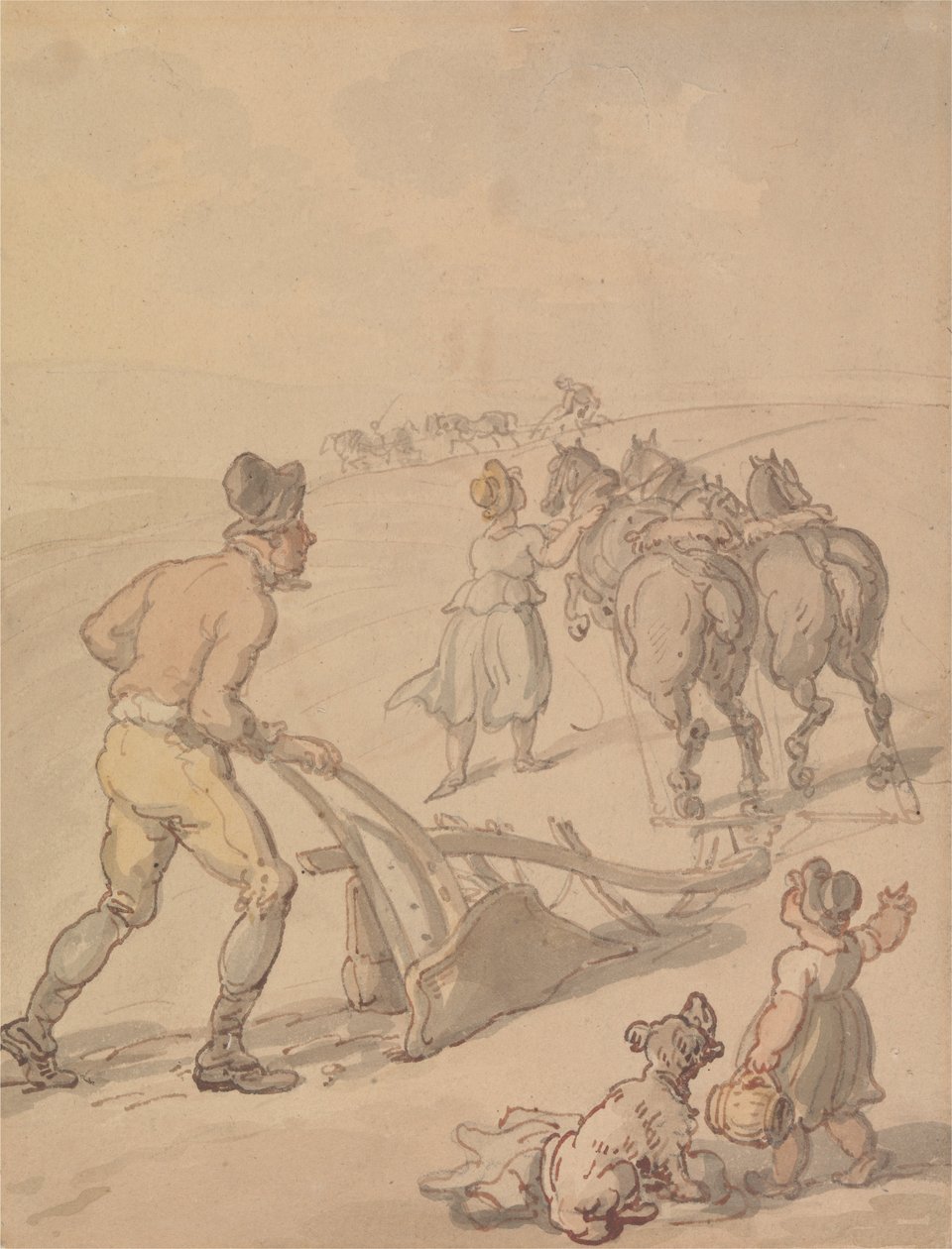 Pflügen von Thomas Rowlandson