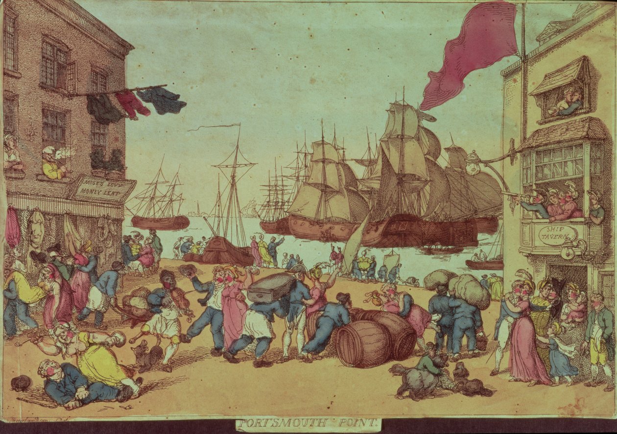 Portsmouth Point, 1811 von Thomas Rowlandson