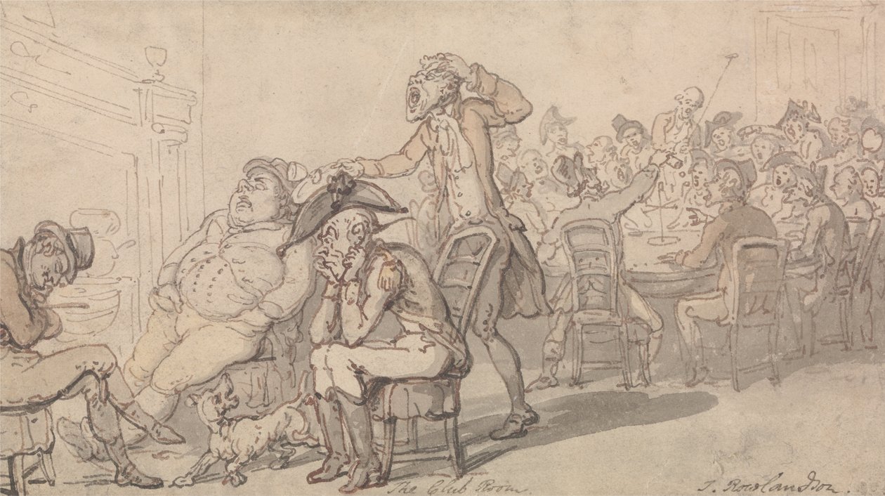 Der Clubraum von Thomas Rowlandson
