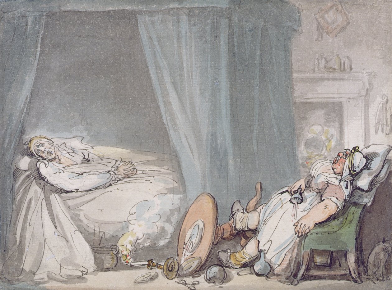 Die betrunkene Krankenschwester von Thomas Rowlandson