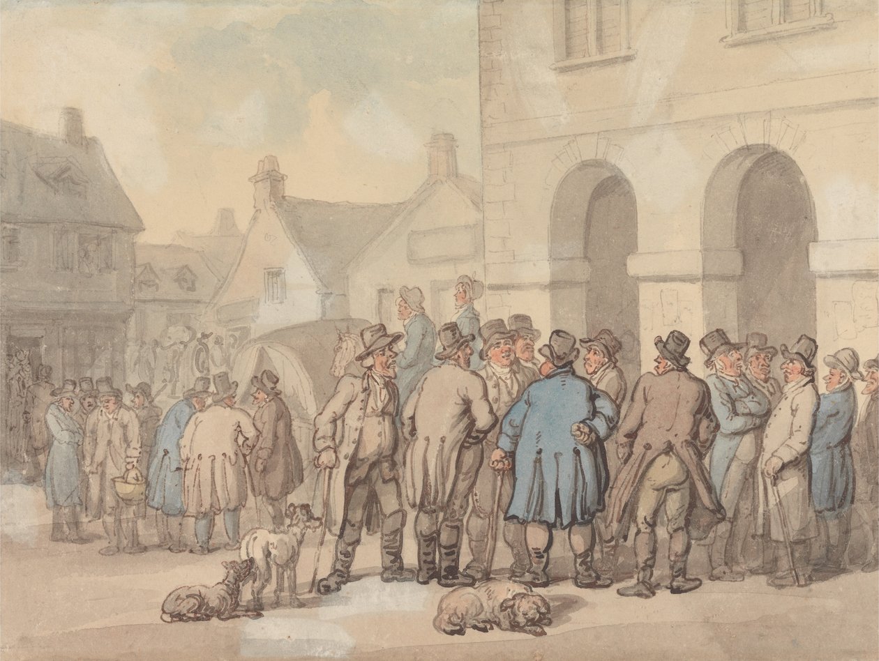 Der Marktplatz, Brackley, Northamptonshire von Thomas Rowlandson