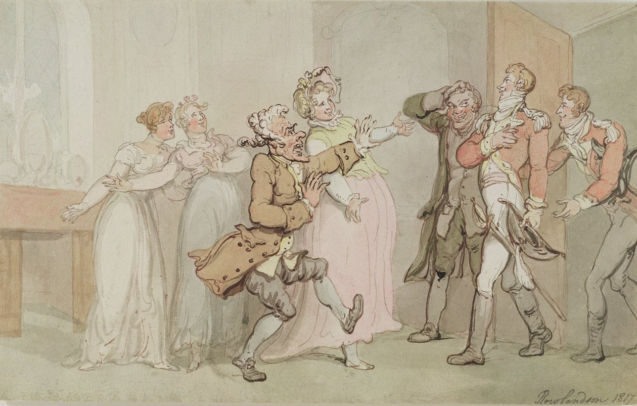 Die Rückkehr des Soldaten, 1817 von Thomas Rowlandson