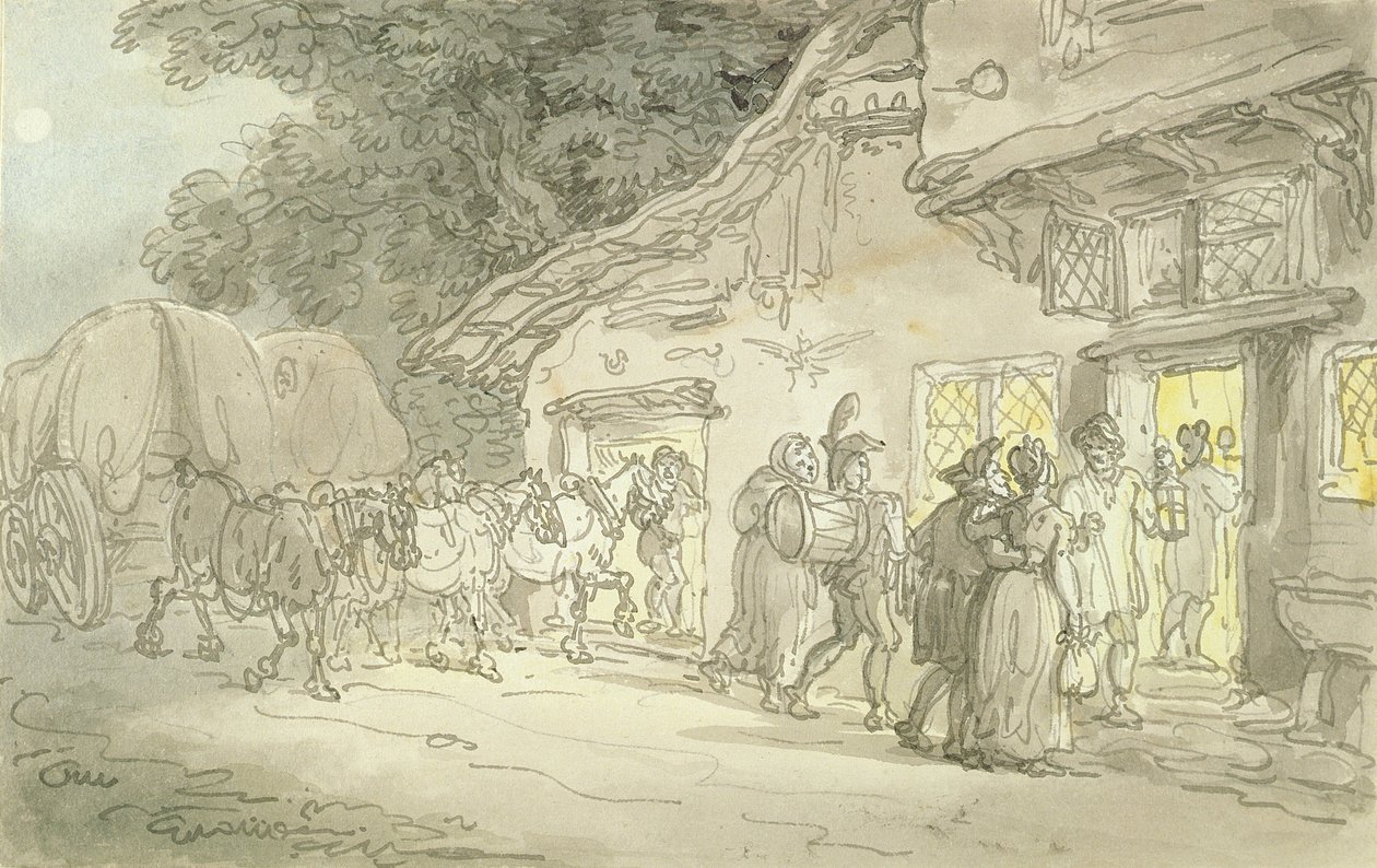 Die Rast des Fuhrmanns, ca. 1800-05 von Thomas Rowlandson