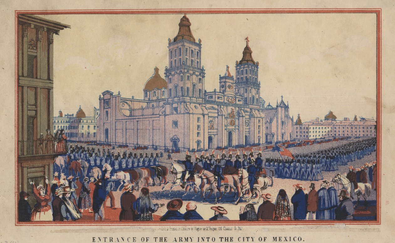 Einzug der Armee in die Stadt Mexiko (1848) von Thomas S. Wagner