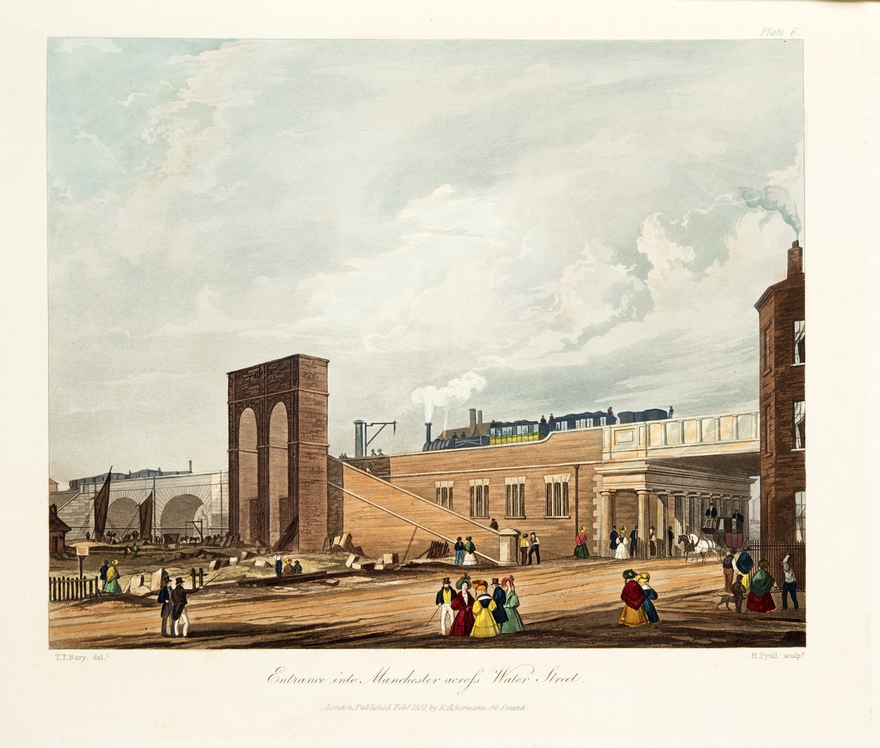 Einfahrt nach Manchester über die Water Street, 1831 von Thomas Talbot Bury