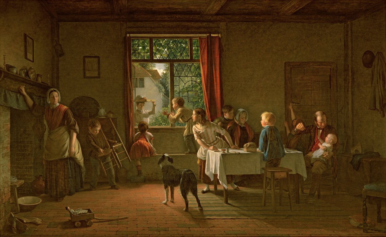 Gebratenes Schwein, 1862 von Thomas Webster