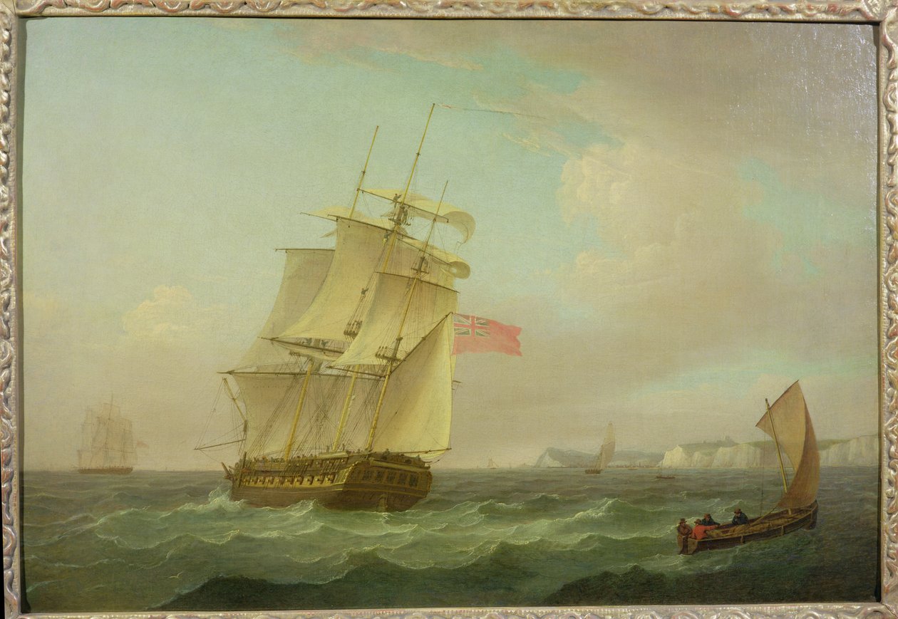 Britisches Kriegsschiff von Thomas Whitcombe