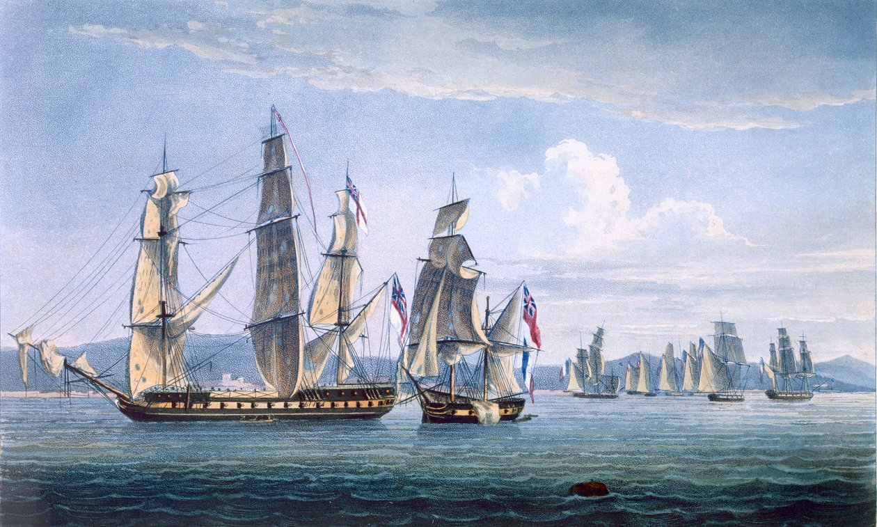 Die Eroberung von Le Sparviere am 3. Mai 1810, graviert von T. Sutherland für 