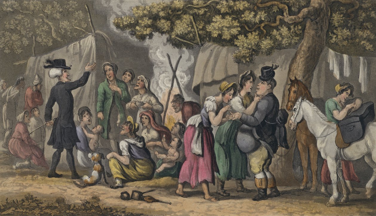 Dr. Syntax und die Zigeuner von Thomas after Rowlandson