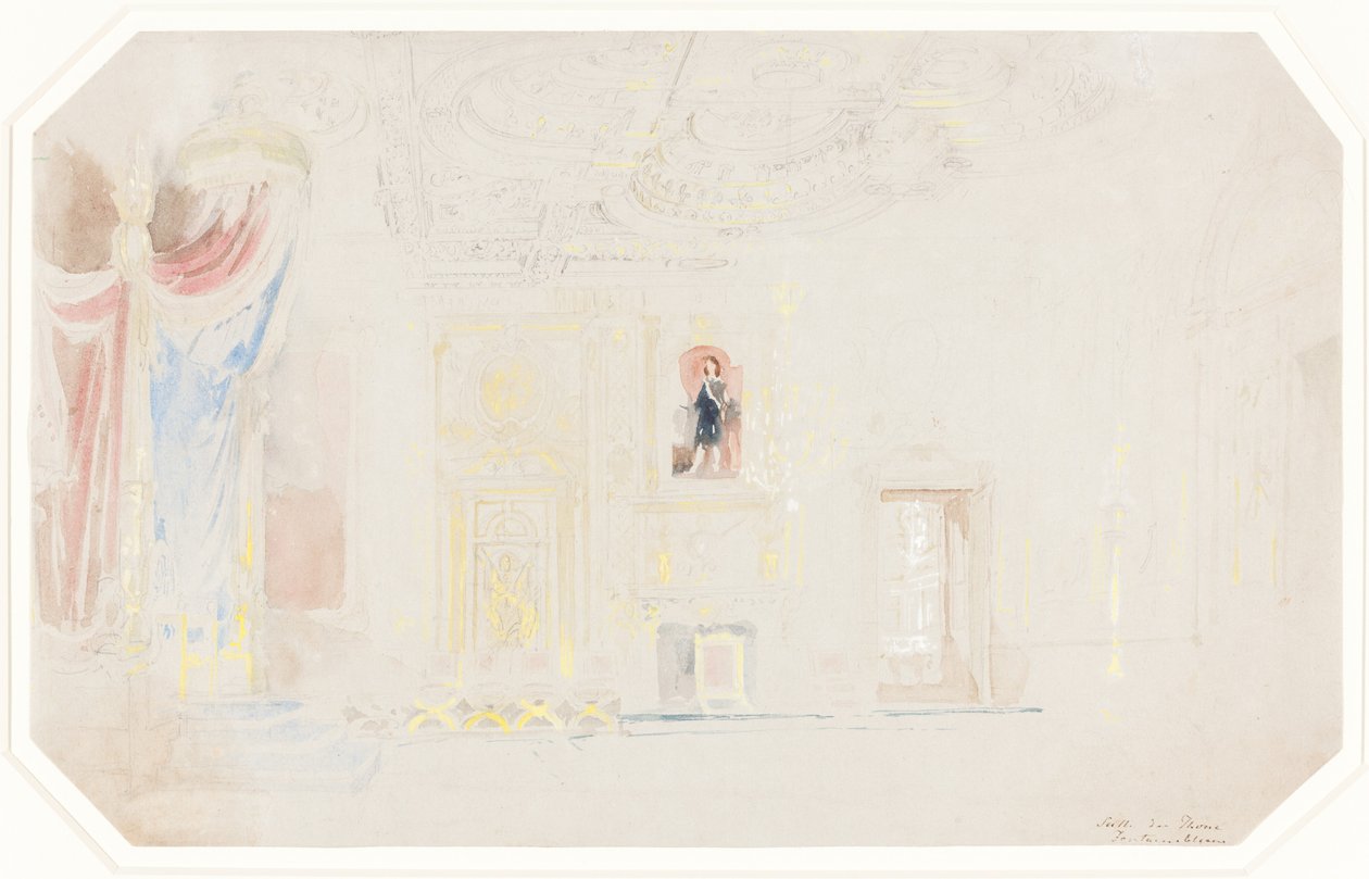 Der Thronsaal in Fontainebleau von Thomas Allom