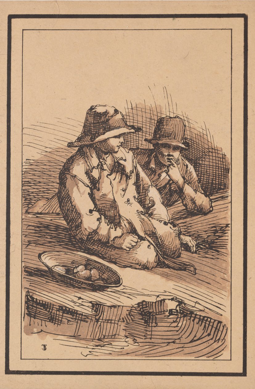 Ländliche Figuren: Zwei Jungen, 1801 von Thomas Barker