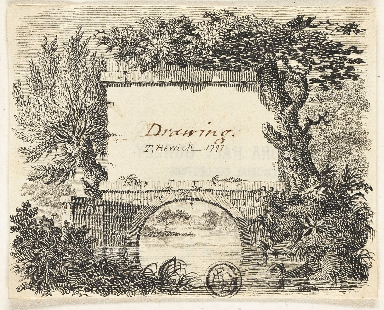 Vignette mit Brückenbäumen von Thomas Bewick