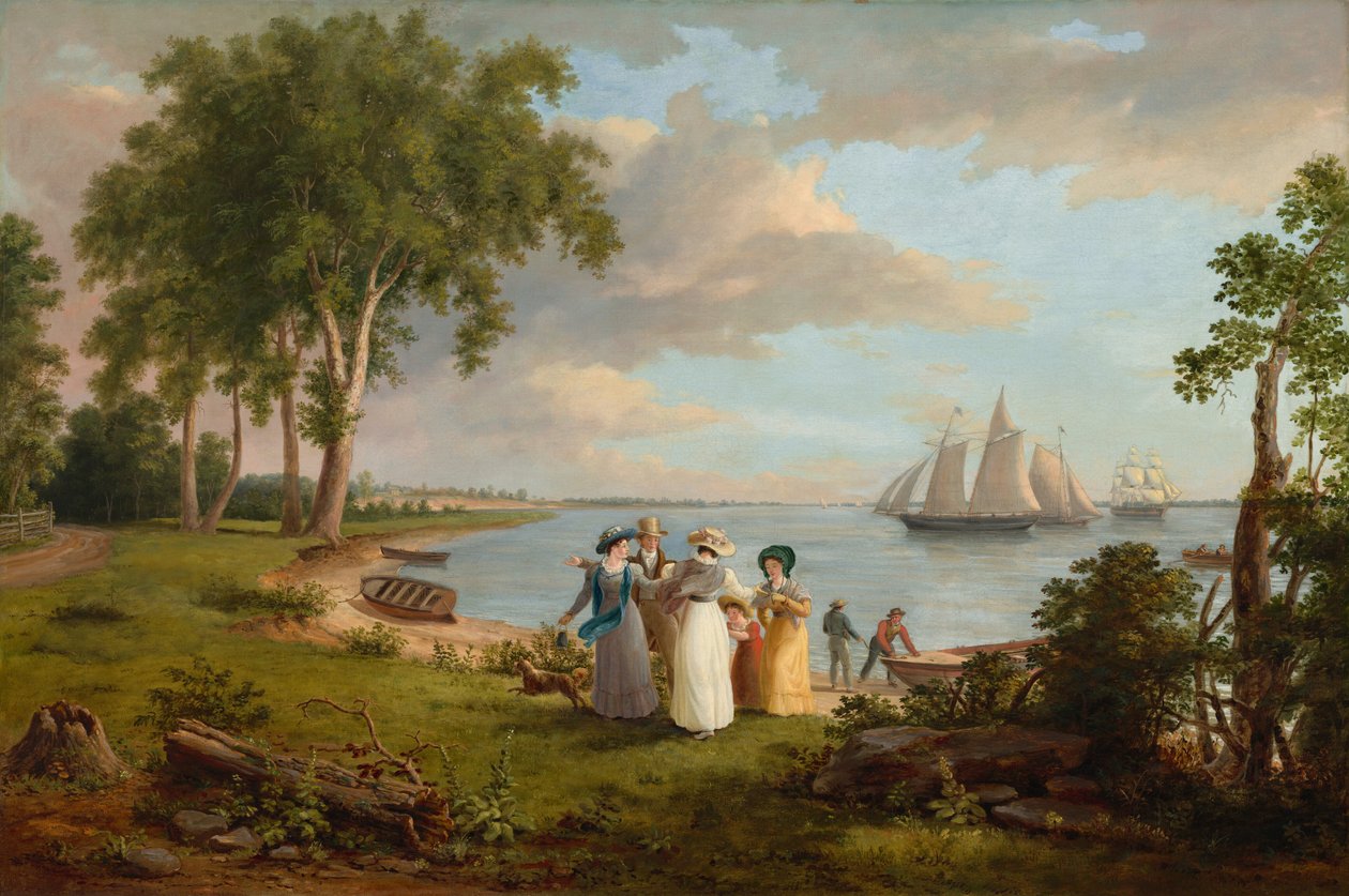 Ansicht des Delaware bei Philadelphia von Thomas Birch