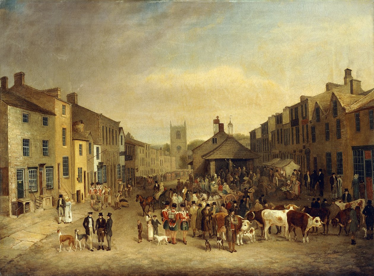 Der Skipton-Markt von 1830 von Thomas Burras