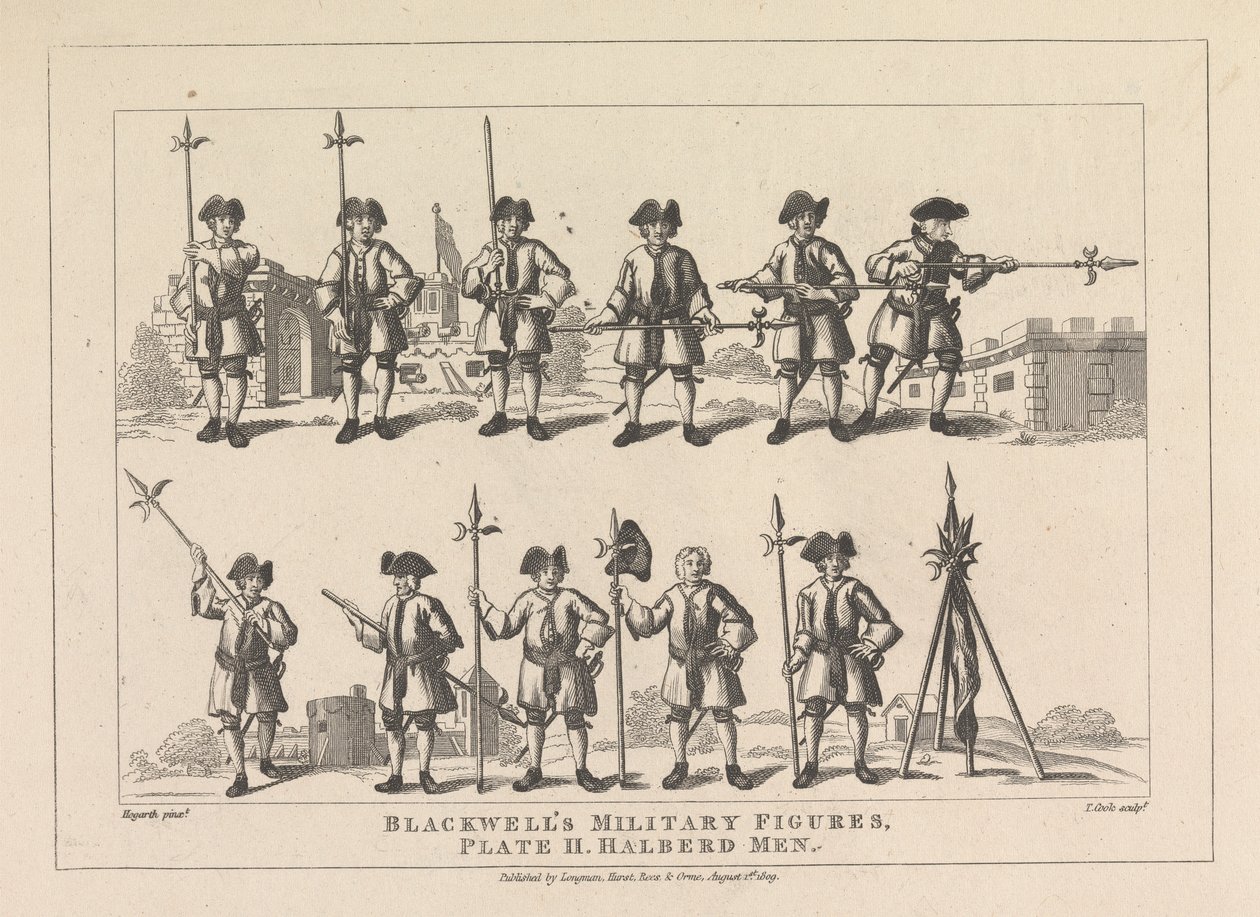 Blackwells Militärfiguren, Tafel II, Hellebardenträger von Thomas Cook
