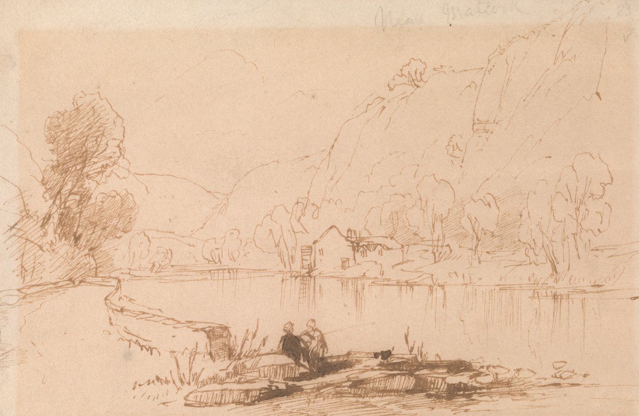Fischer am Fluss von Thomas Creswick