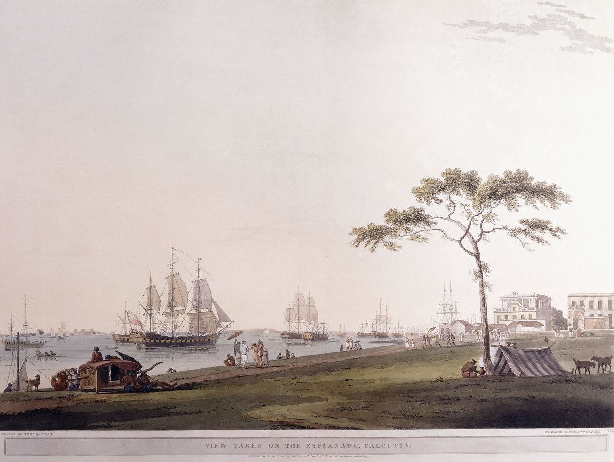 Ansicht von der Esplanade, Kalkutta von Thomas Daniell