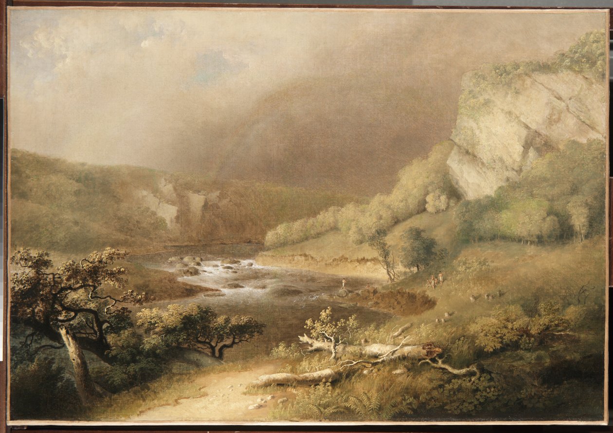 Fluss-Stromschnellen, 1825 von Thomas Doughty