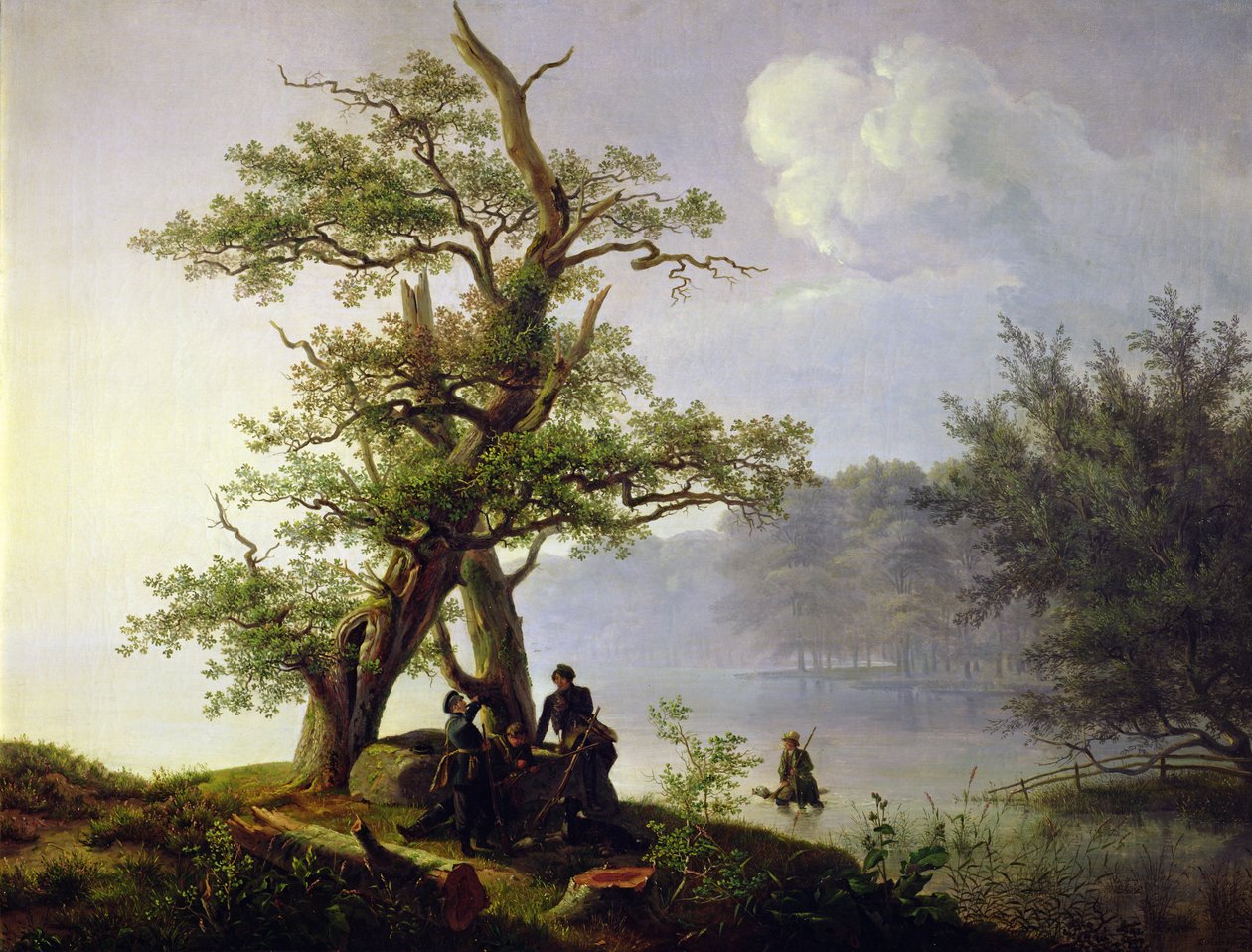 Wasservogeljagd, 1828 von Thomas Fearnley