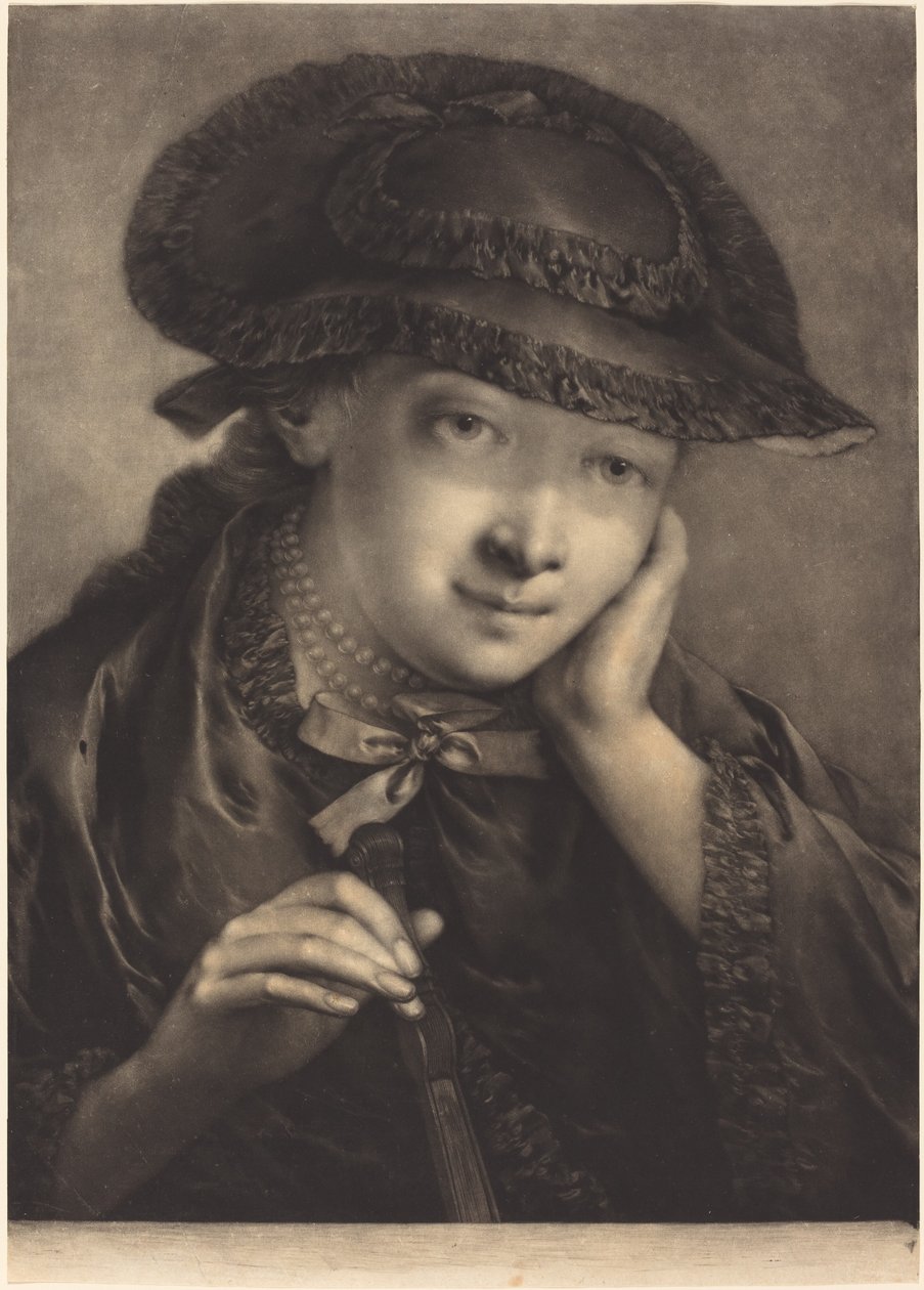 Junge Frau mit einem Fächer von Thomas Frye