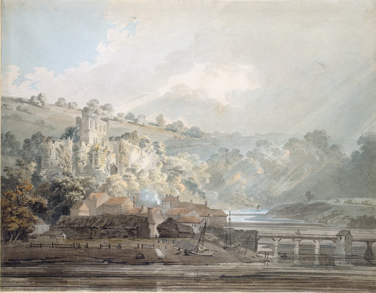 Ansicht von Chepstow, Monmouthshire, ca. 1791-1792 von Thomas Girtin