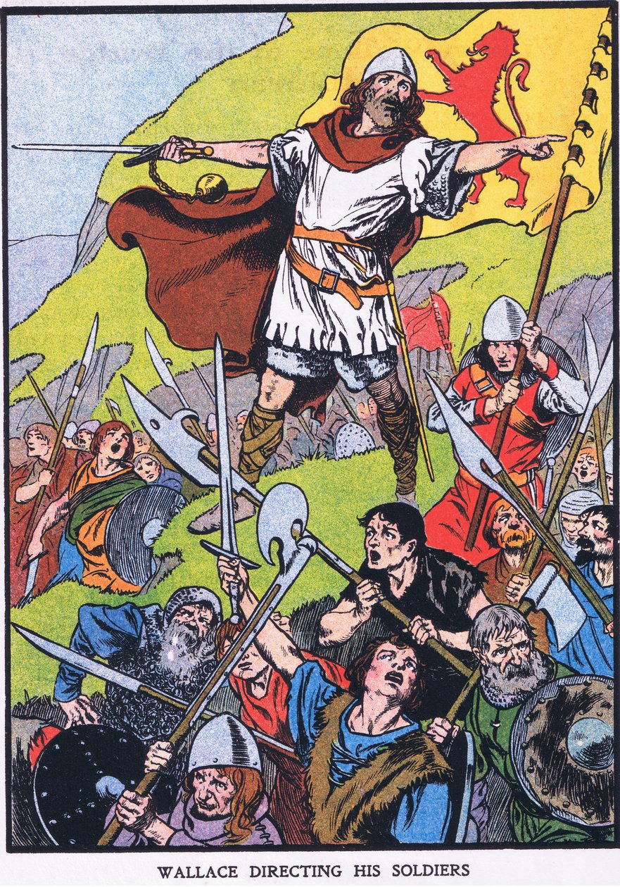 Wallace dirigiert seine Soldaten von Thomas Heath Robinson