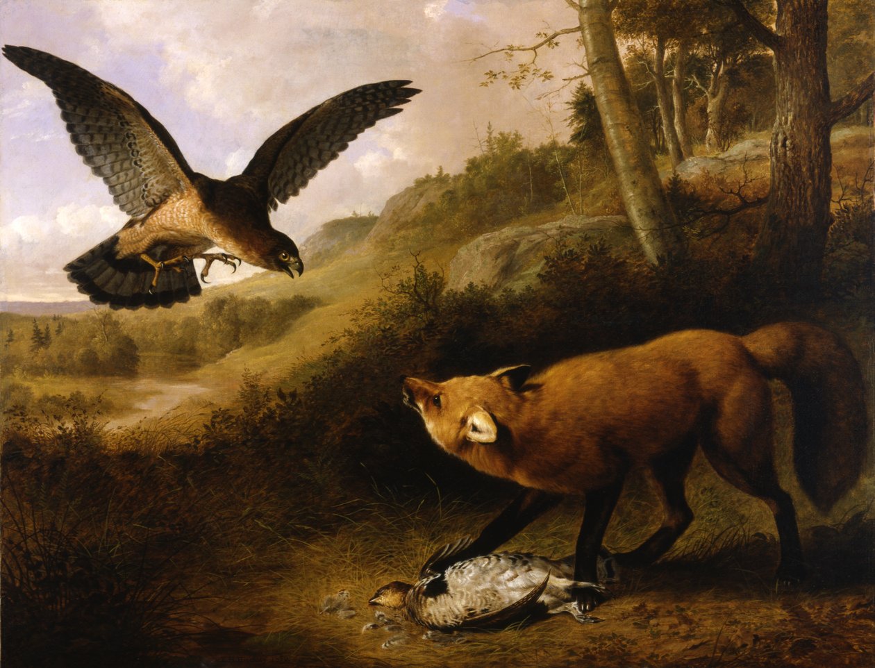 Umstrittenes Spiel, 1850 von Thomas Hewes Hinckley
