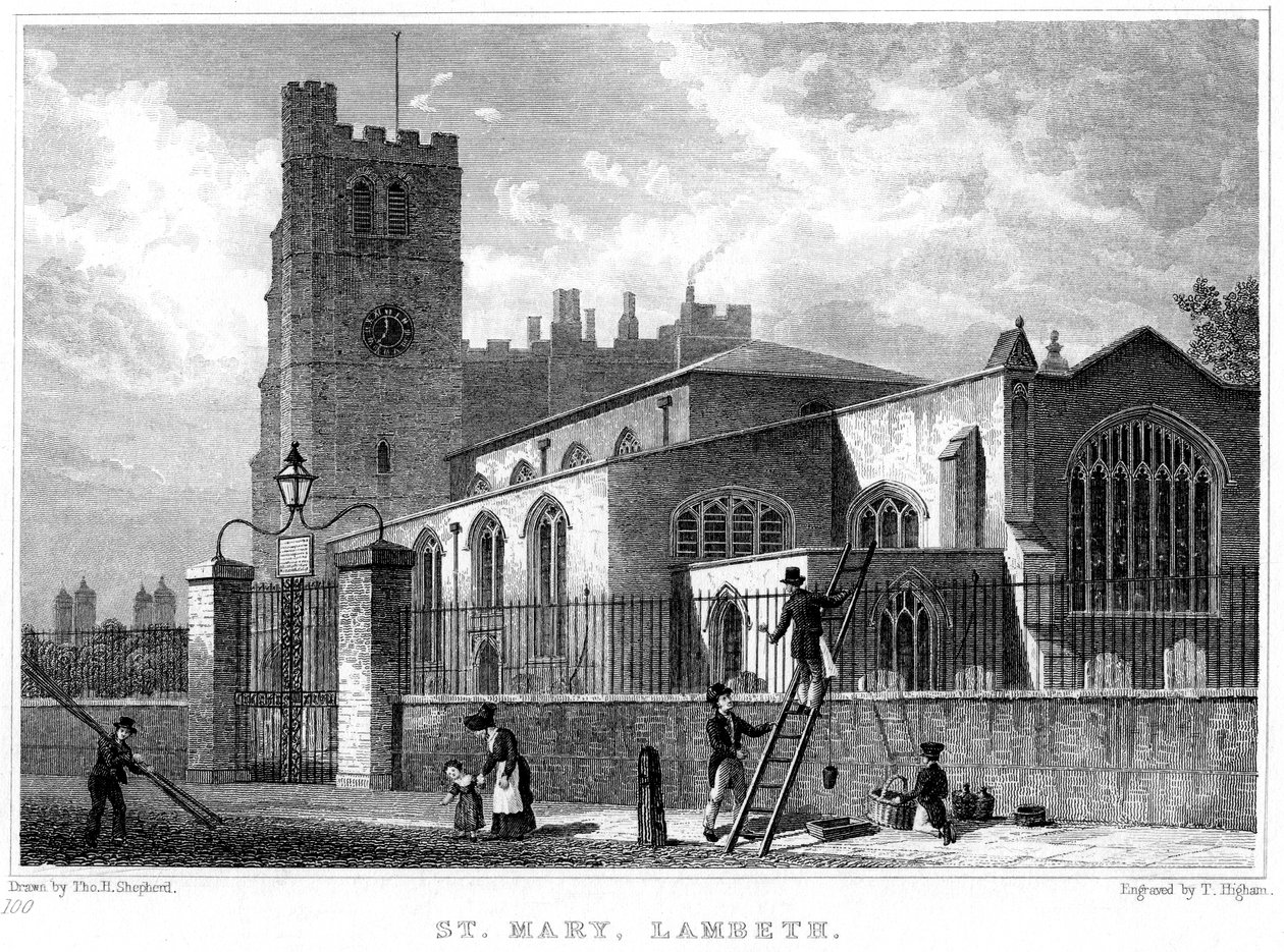 Kirche St. Mary, Lambeth, London, 1831 von Thomas Higham