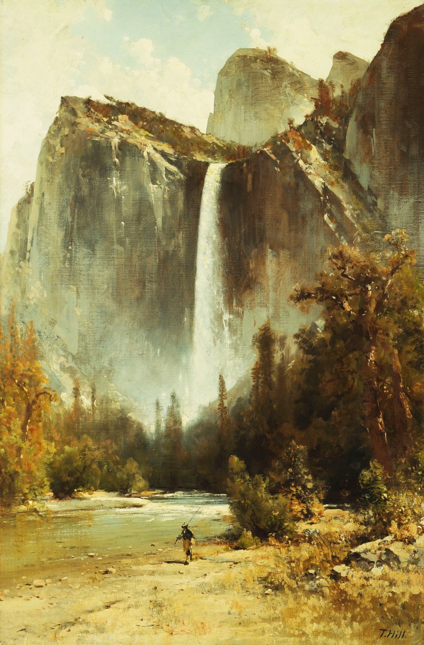 Bridal Falls, Yosemite von Thomas Hill