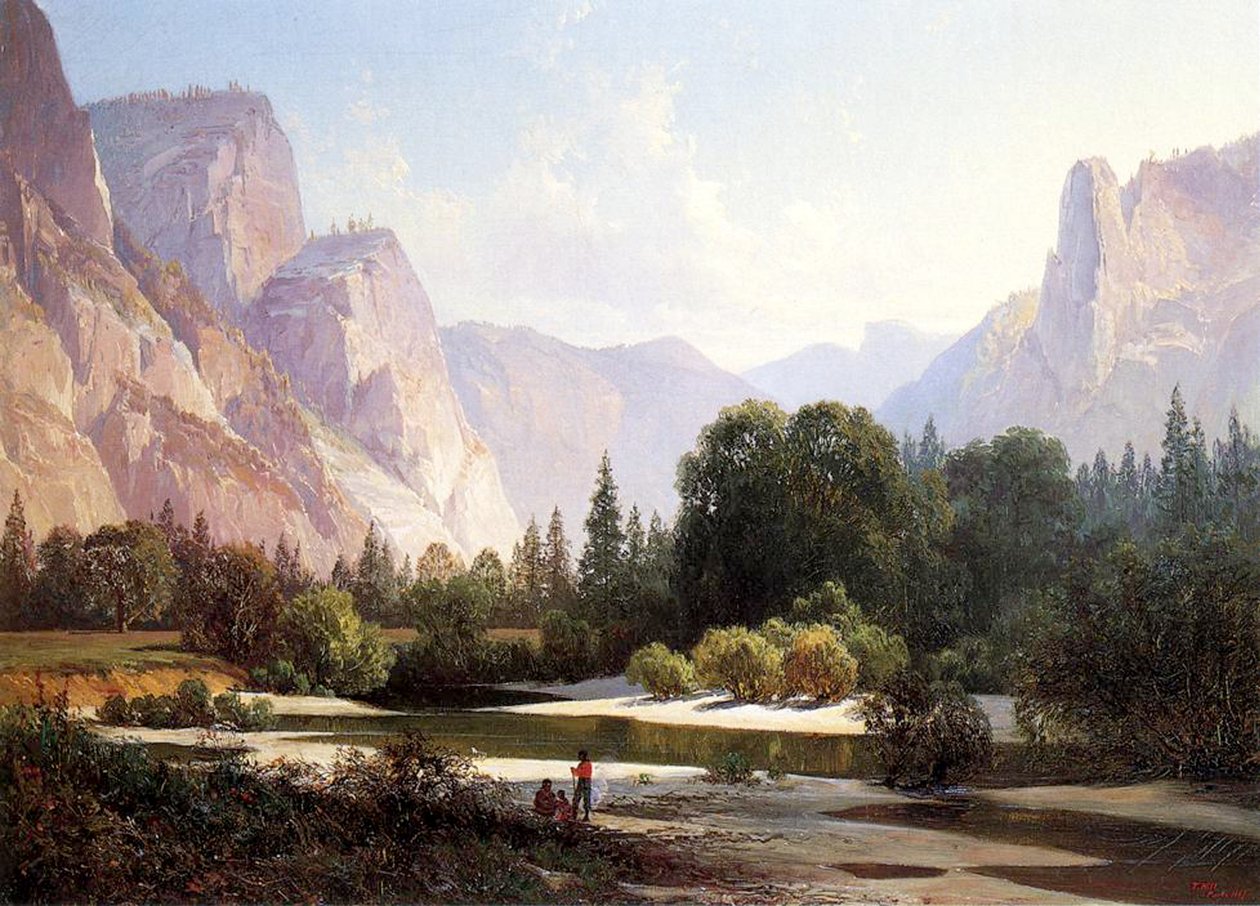 Piute-Indianerlager, Yosemite, 1890 von Thomas Hill