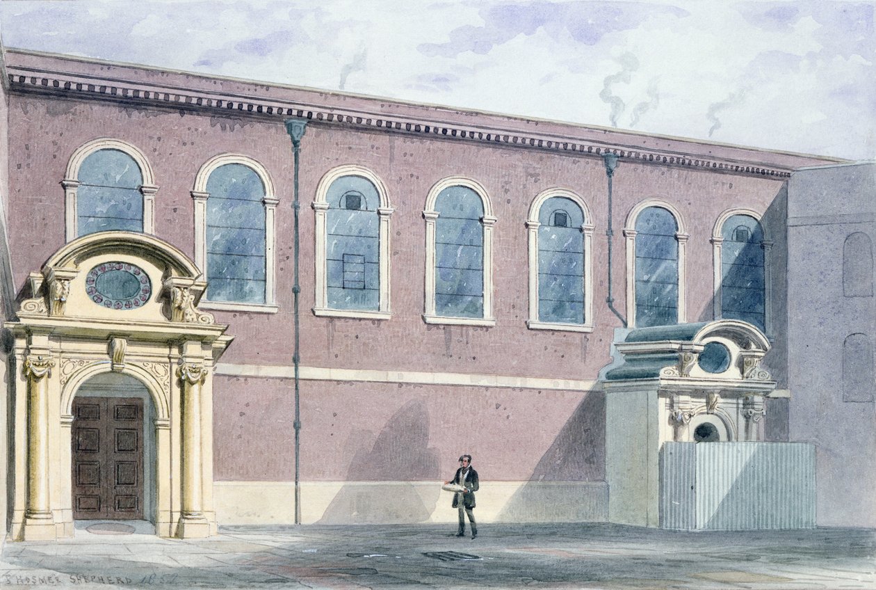 Haberdashers Hall, 1852 von Thomas Hosmer Shepherd