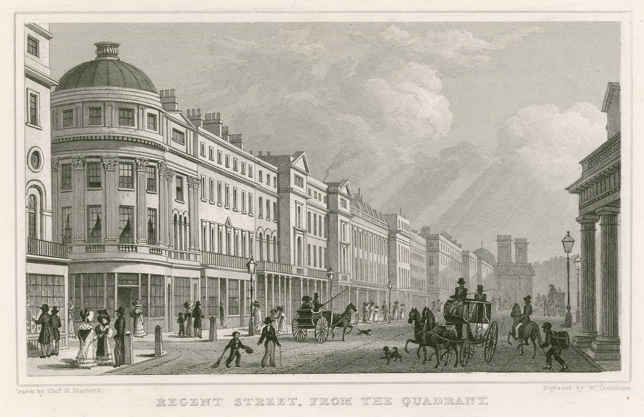 Regent Street, London, vom Quadrant von Thomas Hosmer Shepherd