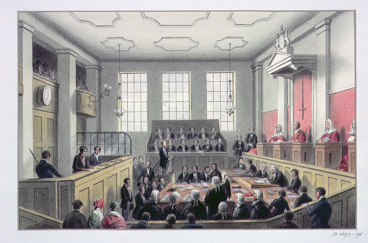 Das Old Bailey, London (Innenansicht) von Thomas Hosmer Shepherd
