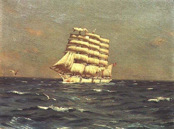 Dänisches Handelsschiff, Viking von Thomas J. Somerscales